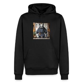 Pandabär Yokai Japanischer Riesenpanda - Männer Premium Bio Hoodie - Schwarz - Vorne - Nico (187cm)