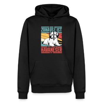 Zuhause ist wo mein Havaneser ist Hunde Mama Hund - Männer Premium Bio Hoodie - Schwarz - Vorne - Nico (187cm)