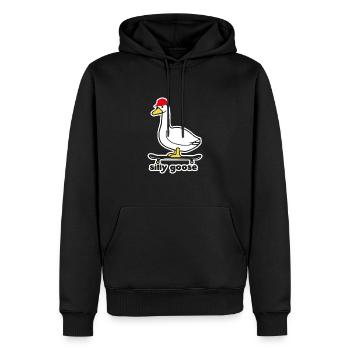 Silly Goose - Men’s Premium Organic Hoodie - black - Front - Nico (187cm)