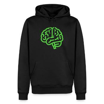 sensibilisation santé mentale - Sweat à capuche Premium bio Homme - noir - Devant - Nico (187cm)