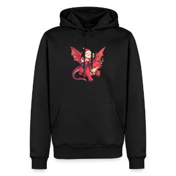 Dragon Noël Dragon Enfants - Sweat à capuche Premium bio Homme - noir - Devant - Nico (187cm)