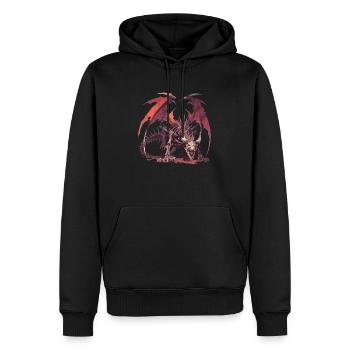 Dragon Squelette Halloween Dragon Enfants - Sweat à capuche Premium bio Homme - noir - Devant - Nico (187cm)