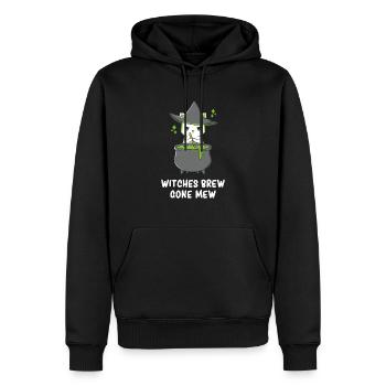 Halloween - Halloween Cat - Halloween Kitten - Männer Premium Bio Hoodie - Schwarz - Vorne - Nico (187cm)