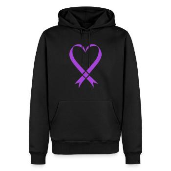 Sensibilisation à la maladie d’Alzheimer - Sweat à capuche Premium bio Homme - noir - Devant - Nico (187cm)