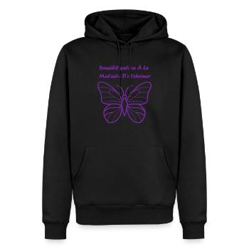 Sensibilisation à la maladie d’Alzheimer - Sweat à capuche Premium bio Homme - noir - Devant - Nico (187cm)