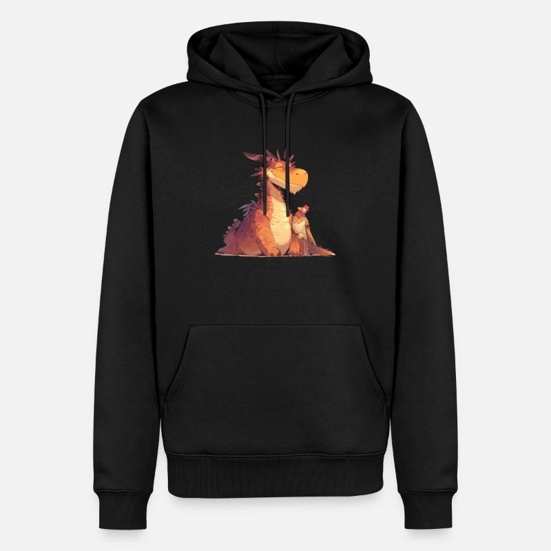 Drache Erntedankfest Drache Kinder - Männer Premium Bio Hoodie - Schwarz