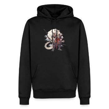 Dragon en tant que Dragon de la Saint-Valentin Cupidon - Sweat à capuche Premium bio Homme - noir - Devant - Nico (187cm)