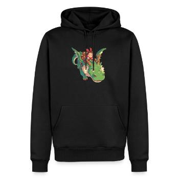 Dragon Saint-Valentin Dragon Kids - Sweat à capuche Premium bio Homme - noir - Devant - Nico (187cm)