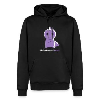 Sarcasme - Sarcasme drôle de dinosaure - Sarcasme de dinosaure - Sweat à capuche Premium bio Homme - noir - Devant - Nico (187cm)