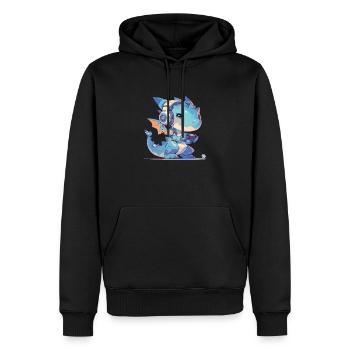 Drache Gamer Kawaii Gaming Drache - Männer Premium Bio Hoodie - Schwarz - Vorne - Nico (187cm)