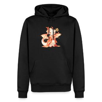 Drache Geisha Japanisch Kawaii - Männer Premium Bio Hoodie - Schwarz - Vorne - Nico (187cm)