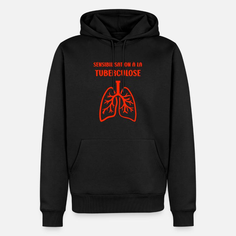Sensibilisation à la tuberculose - Sweat à capuche Premium bio Homme - noir