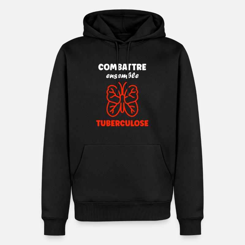 Sensibilisation à la tuberculose - Sweat à capuche Premium bio Homme - noir