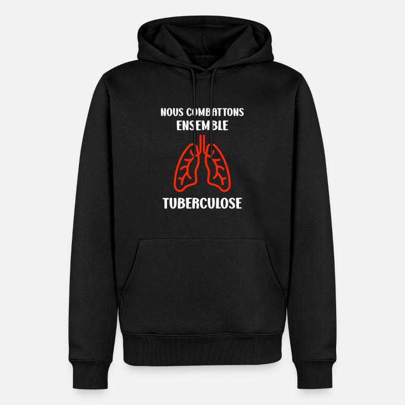 Sensibilisation à la tuberculose - Sweat à capuche Premium bio Homme - noir