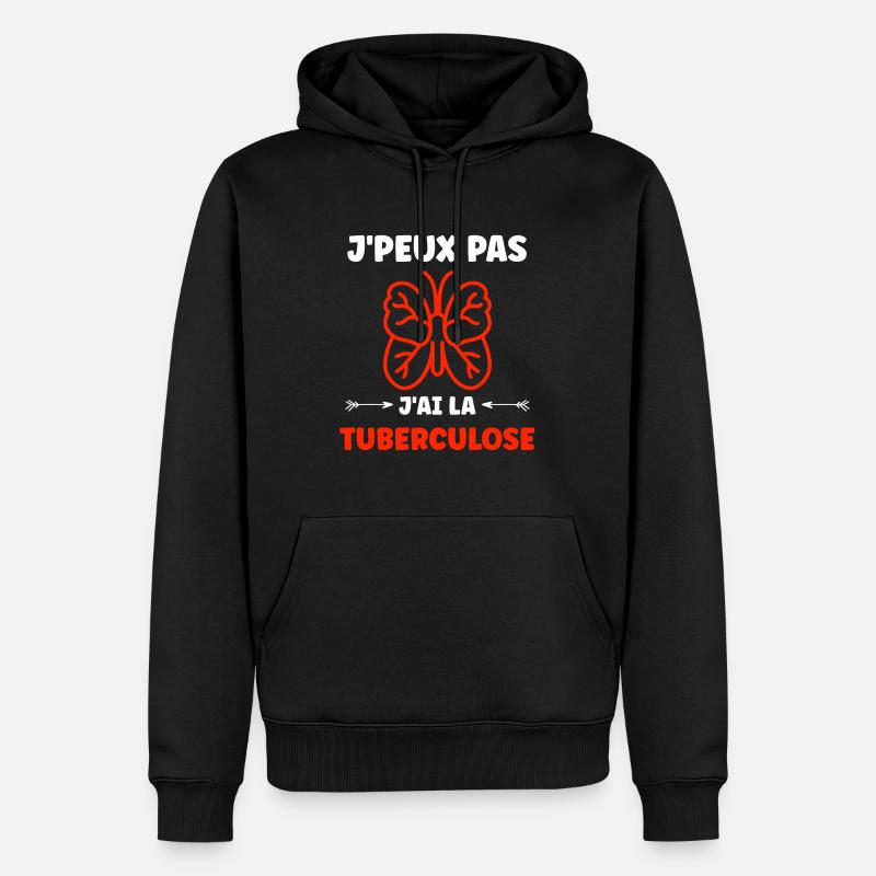Sensibilisation à la tuberculose - Sweat à capuche Premium bio Homme - noir
