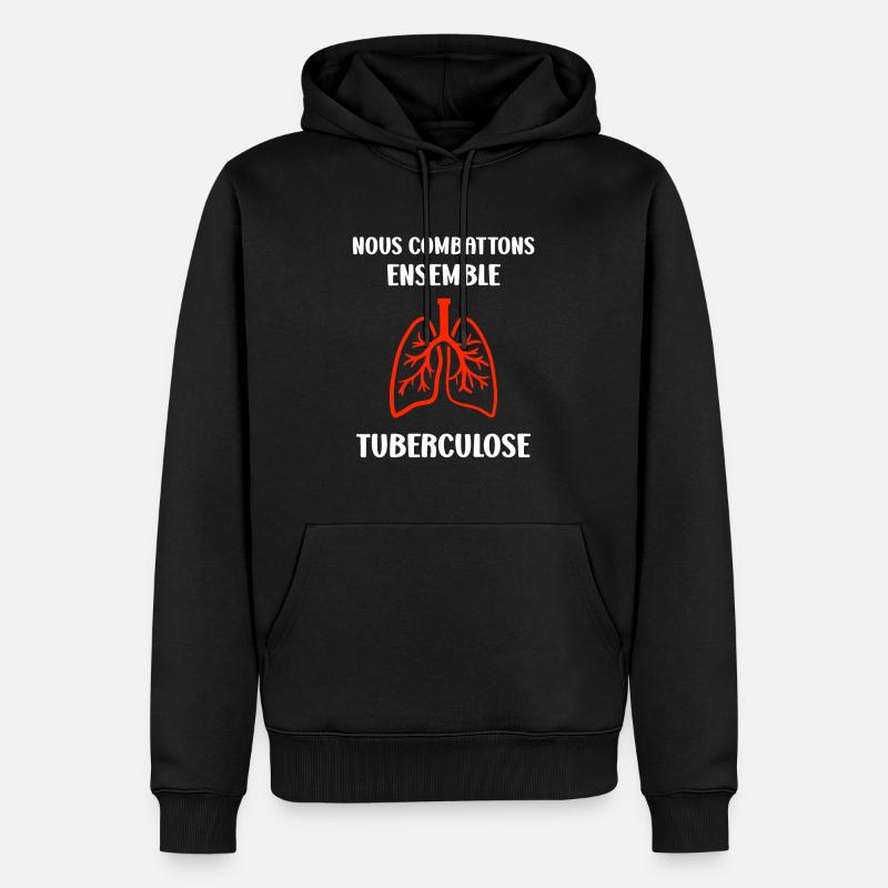 Sensibilisation à la tuberculose - Sweat à capuche Premium bio Homme - noir