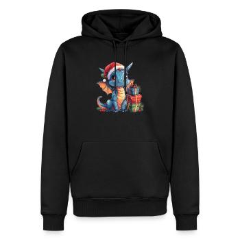 Dragon Noël Dragon Enfants - Sweat à capuche Premium bio Homme - noir - Devant - Nico (187cm)