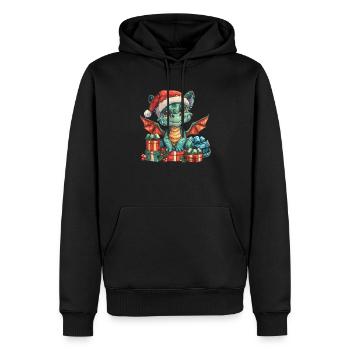 Dragon Noël Dragon Enfants - Sweat à capuche Premium bio Homme - noir - Devant - Nico (187cm)