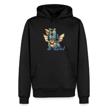 Dragon Noël Dragon Enfants - Sweat à capuche Premium bio Homme - noir - Devant - Nico (187cm)