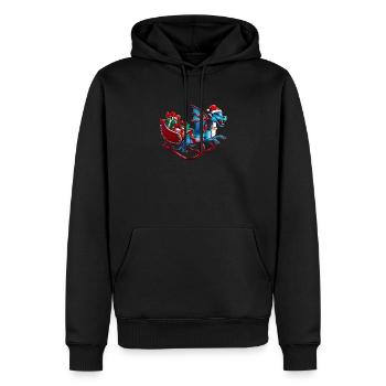 Dragon Noël Dragon Enfants - Sweat à capuche Premium bio Homme - noir - Devant - Nico (187cm)