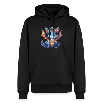Dragon Lumières de Noël Anime Kawaii Kids - Sweat à capuche Premium bio Homme - noir - Devant - Nico (187cm)