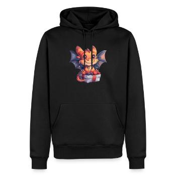 Dragon Noël Dragon Enfants - Sweat à capuche Premium bio Homme - noir - Devant - Nico (187cm)