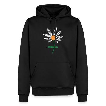 Lehrerleben - Lehre, Liebe, inspiriere Lehrer - Männer Premium Bio Hoodie - Schwarz - Vorne - Nico (187cm)