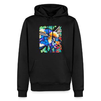 Bumblebee Bee Wasp Insect Symbol of Willpower - Men’s Premium Organic Hoodie - black - Front - Nico (187cm)