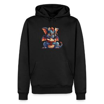 Livre de lecture cerf-volant pour les enfants de l’école - Sweat à capuche Premium bio Homme - noir - Devant - Nico (187cm)