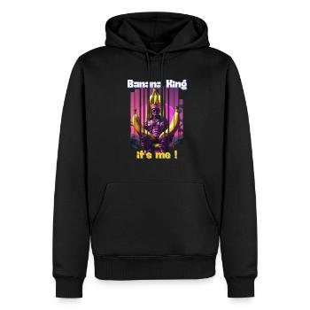 The king of bananas is me - Men’s Premium Organic Hoodie - black - Front - Nico (187cm)