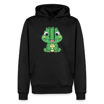 Crocodile - Sweat à capuche Premium bio Homme - noir - Devant - Nico (187cm)