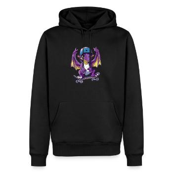 Dragon Skater Kawaii Dragon Enfants - Sweat à capuche Premium bio Homme - noir - Devant - Nico (187cm)