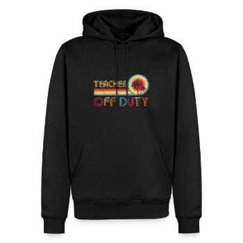 Professeur Hors Garde Vintage Dernier Jour De Schoolretro - Sweat à capuche Premium bio Homme - noir - Devant - Nico (187cm)