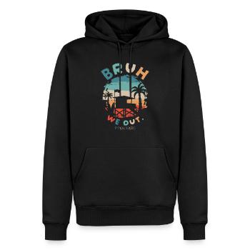 Mignon Fin D’année Scolaire Bruh Nous Sortons Nous Sommes Dehors - Sweat à capuche Premium bio Homme - noir - Devant - Nico (187cm)