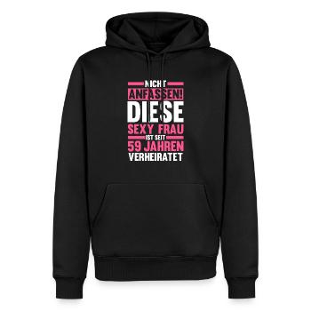 Ehe Gezeitenhochzeit 59 Jahre Verheiratet Hochzeit - Männer Premium Bio Hoodie - Schwarz - Vorne - Nico (187cm)