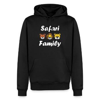 Safari family - Sweat à capuche Premium bio Homme - noir - Devant - Nico (187cm)