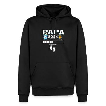 Man Soon to Dad Announcement, Dad Future Gift - Men’s Premium Organic Hoodie - black - Front - Nico (187cm)
