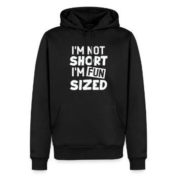 I'm not short I'm fun sized T-Shirt Funny sayings - Men’s Premium Organic Hoodie - black - Front - Nico (187cm)