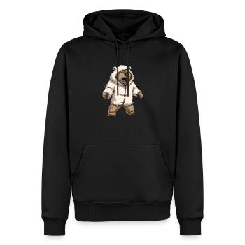 Grizzly Bear Christmas Brown Bear - Men’s Premium Organic Hoodie - black - Front - Nico (187cm)