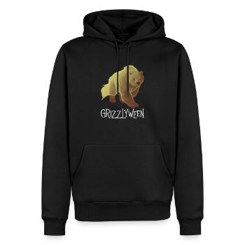Grizzlybär Halloween Braunbär - Männer Premium Bio Hoodie - Schwarz - Vorne - Nico (187cm)