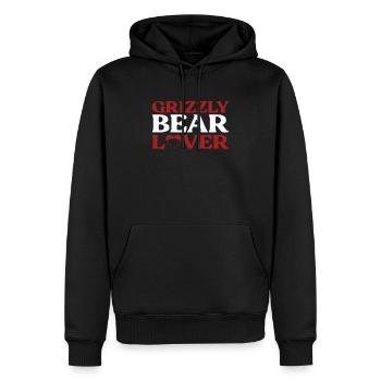 Grizzly Bear Brown Bear - Men’s Premium Organic Hoodie - black - Front - Nico (187cm)