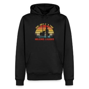 Farmer - Livestock Farmer - Farmer Farming - Männer Premium Bio Hoodie - Schwarz - Vorne - Nico (187cm)