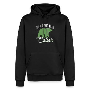 Grizzly Ours brun Ours brun - Sweat à capuche Premium bio Homme - noir - Devant - Nico (187cm)