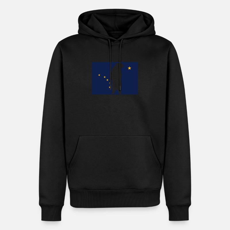 Grizzly Bear Ours brun d’Alaska - Sweat à capuche Premium bio Homme - noir