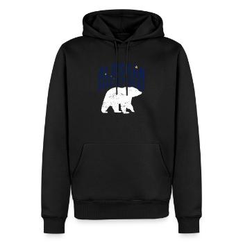 Grizzly Bear Ours brun d’Alaska - Sweat à capuche Premium bio Homme - noir - Devant - Nico (187cm)
