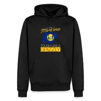Grizzly Bear Montana Ours brun Ours - Sweat à capuche Premium bio Homme - noir - Devant - Nico (187cm)