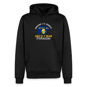 Grizzly Bear Montana Ours brun Ours - Sweat à capuche Premium bio Homme - noir - Devant - Nico (187cm)