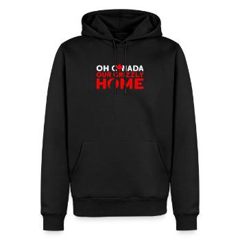 Grizzli Ours brun du Canada - Sweat à capuche Premium bio Homme - noir - Devant - Nico (187cm)
