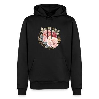 Sac en Tissu Floral : Élégance Naturelle à Porter - Sweat à capuche Premium bio Homme - noir - Devant - Nico (187cm)