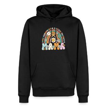 Maman Fête des mères aimée, altruiste, protectrice - Sweat à capuche Premium bio Homme - noir - Devant - Nico (187cm)